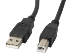 Lanberg CA-USBA-11CC-0030-BK cable USB USB 2.0 3 m USB B Negro