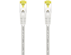 AISENS Cable De Red Cat.7 0.5m RJ45 LSZH 600 MHz S/FTP PIMF AWG26, Blanco