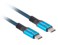 CABLE USB-C M/M 4.0 1.2M 100W 8K 30HZ NEGRO-AZUL