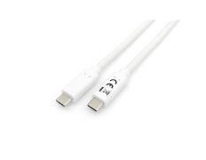 Cable USB-C a USB-C Equip 128362 2M Blanco Transferencia 5G 3A