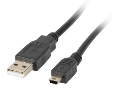 CABLE USB LANBERG 2.0 MACHO/MINI USB MACHO 1.8M NEGRO