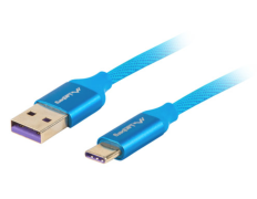 Cable Usb Tipo-c A Usb-a Lanberg Ca-usbo-21cu-0010-bl Soport