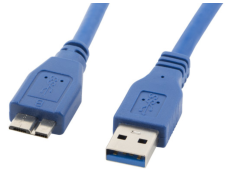 Lanberg - CA-US3M-10CC-0005-B cable USB 0,5 m Micro-USB A USB A Azul