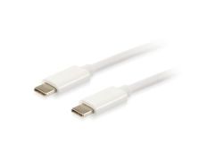 Cable USB-C a USB-C 2M EQUIP Platinium Blanco