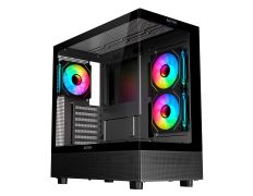 CAJA ATX ABYSM DANUBE SAVA H400 PRIME BLACK - Semitorre con USB 3.0 y USB-C
