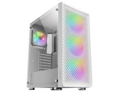Caja ATX Mars Gaming MC-F White - Metal Mesh Frontal - 3 Ventiladores ARGB 120mm