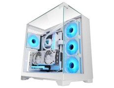 CAJA GAMING MARS GAMING MCVISION BLANCO SEMITORRE CRISTAL TEMPLADO