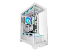 CAJA ATX MARS GAMING MCPRISMAW BLANCO TRIPLE CRISTAL TEMPLADO GPU MAX. 430mm 4x2.5 - Blanca