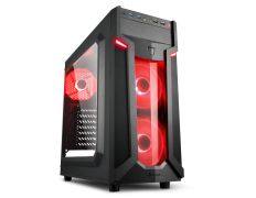 Caja ATX Sharkoon VG6-W RGB ATX/MicroATX/Mini-ITX Roja