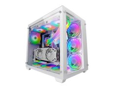 CAJA E-ATX TORRE GAMING MARS GAMING MCV3 WHITE XXL DOBLE VENTANA DE CRISTAL TEMPLADO - PREMIUM CUSTOM