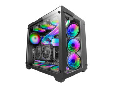 CAJA MARS GAMING MCV3 BLACK XXL - E-ATX - PREMIUM CUSTOM - DOBLE VENTANA CRISTAL TEMPLADO