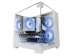 CAJA MARS GAMING MICROATX MCVISIONMW BLANCO TRIPLE CRISTAL TEMPLADO GPU 330mm 1x3.5 1x2.5