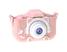 Cámara Digital Para Niños K1C Versión Mejorada con Funda Gato Rosa