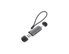 Card Reader Externo CONCENTRONIC BIAN05G USB-C y USB-A Compatible con SD, SDHC, SDXC, Micro SD