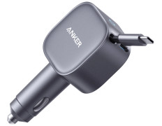 CARGADOR DE COCHE ANKER DE COCHE 75W CON CABLE USB-C RETRACTIL