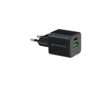 CARGADOR USB GAN CONCEPTRONIC 20W 1xUSB-C PD 1xUSB-A COLOR NEGRO