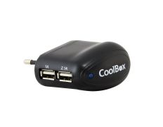 CARGADOR USB COOLBOX 2xUSB 2500mA - Modelo exacto para cargar dispositivos electrónicos eficientemente