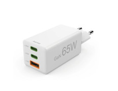 CARGADOR USB-C HAMA BLANCO 65W 2xUSB-C 1xUSB-A GaN QUICK CHARGE POWER DELIVERY