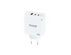 CARGADOR USB-C TOOQ 45W TQWC-GANQC2PD65WT 2xUSB-C PD 1xUSB-A QC BLANCO