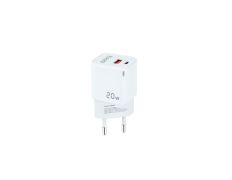 CARGADOR USB TOOQ TQWC-QCPD20WT USB-C PD + USB-A QC 20W BLANCO