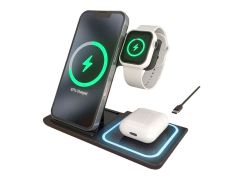 Cargador Inalámbrico 3 en 1 (15W) Aisens ASCH-15W3WC043-BK