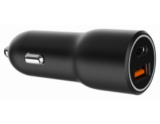 Cargador RAPIDO para Coche GEMBIRD con 2 Puertos USB, Tipo C PD, 38 W, Negro