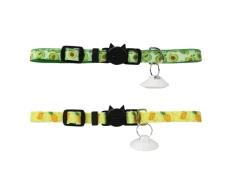 Collares Amarillo/Verde CATLINK - Pack de 2 para comederos y bebederos