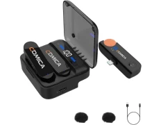COMICA Vimo S-M1 Micrófono Lavalier Inalámbrico Negro con Cancelación de Sonido (Lightning)
