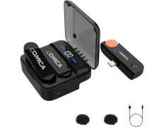 Micrófono Lavalier Inalámbrico COMICA Vimo S-UC con Cancelación de Sonido USB-C Negro