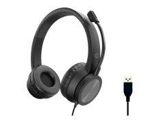 HEADSET CONCEPTRONIC POLONA05B USB-A MICROFONO FLEXIBLE CONTROL VOLUMEN REDUCCION DE RUIDO