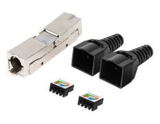 Conector Adaptador 2x RJ45 Cat.6 FTP Plug 8p8c LANBERG