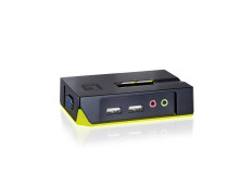 CONMUTADOR AUTOMATICO SOBREMESA LEVEL ONE USB 1a2 CPUs CON AUDIO CABLES INCLUIDOS