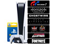 Consola Playstation 5 + 7 Juegos + Prepago 12 meses PSN