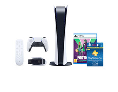 Consola Playstation 5 Digital Edition + Fornite Lote La Última Risa + PSN 12 Meses + Accesorios