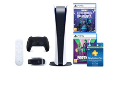 Consola Playstation 5 Digital Edition + Fortnite + PSN 12 Meses + Accesorios