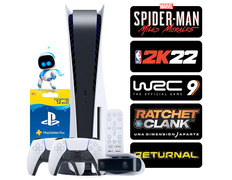 Consola PS5 White + Mando + 5 Juegos + Accesorios + 12 Meses PSN