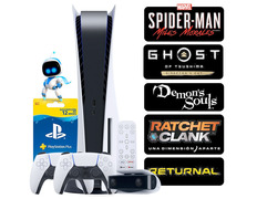 Consola PS5 + Mandos + 5 Juegos + Accesorios + 12 Meses PSN