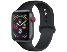 Correa de Silicona para Apple Watch 42/44/45/49mm - Marca CROCOCASE - Negro