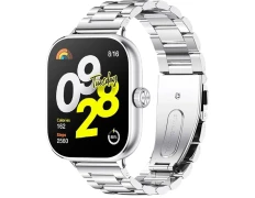 Correa Metal Eslabones Xiaomi Mi Smart Band 9 Pro / Band 8 Pro / Band 10 Pro Plata - Redmi Watch 4 / 5 / 6