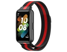 Correa Huawei Band 7 Milanesa Magnética Racing Negro y Rojo - CROCOCASE