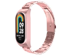 Correa Metal Eslabones para Xiaomi Mi Smart Band 9 / 8 Rosa - CROCOCASE