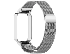 Correa Milanesa Magnética Xiaomi Mi Smart Band 9 Active / Redmi Smart Band 3 Plata