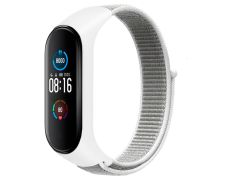 Correa de Nailon para Xiaomi Mi Smart Band 6, Mi Band 5 y Amazfit Band 5 - CROCOCASE - Blanco