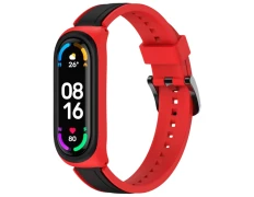 Correa Xiaomi Mi Smart Band 6 / Mi Band 5 / Amazfit Band 5 Dual Color Negro+Rojo
