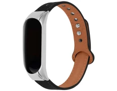 Correa de Cuero Xiaomi Mi Smart Band 6 / Mi Band 5 / Amazfit Band 5 Clip Negro