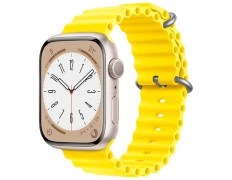 Correa Apple Watch Amarilla 42/44/45/49mm Wave - CROCOCASE