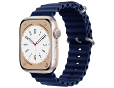 Correa Apple Watch Wave Azul Oscuro 42/44/45/49mm - Marca CROCOCASE