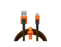 Cable Xtreme Xtorm - 1.5m, USB-A a Lightning, Negro/Naranja