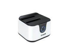 Base de Conexión Tooq TQDS-802DW SATA USB 3.1 Docking Station 2,5"/3,5" Clonación OTB Negra-Blanca