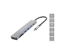 DOCKING USB-C 7-IN-1 CONCEPTRONIC DONN28G HDMI 4K USB-A 3.0 USB-C PD 100W SD MicroSD